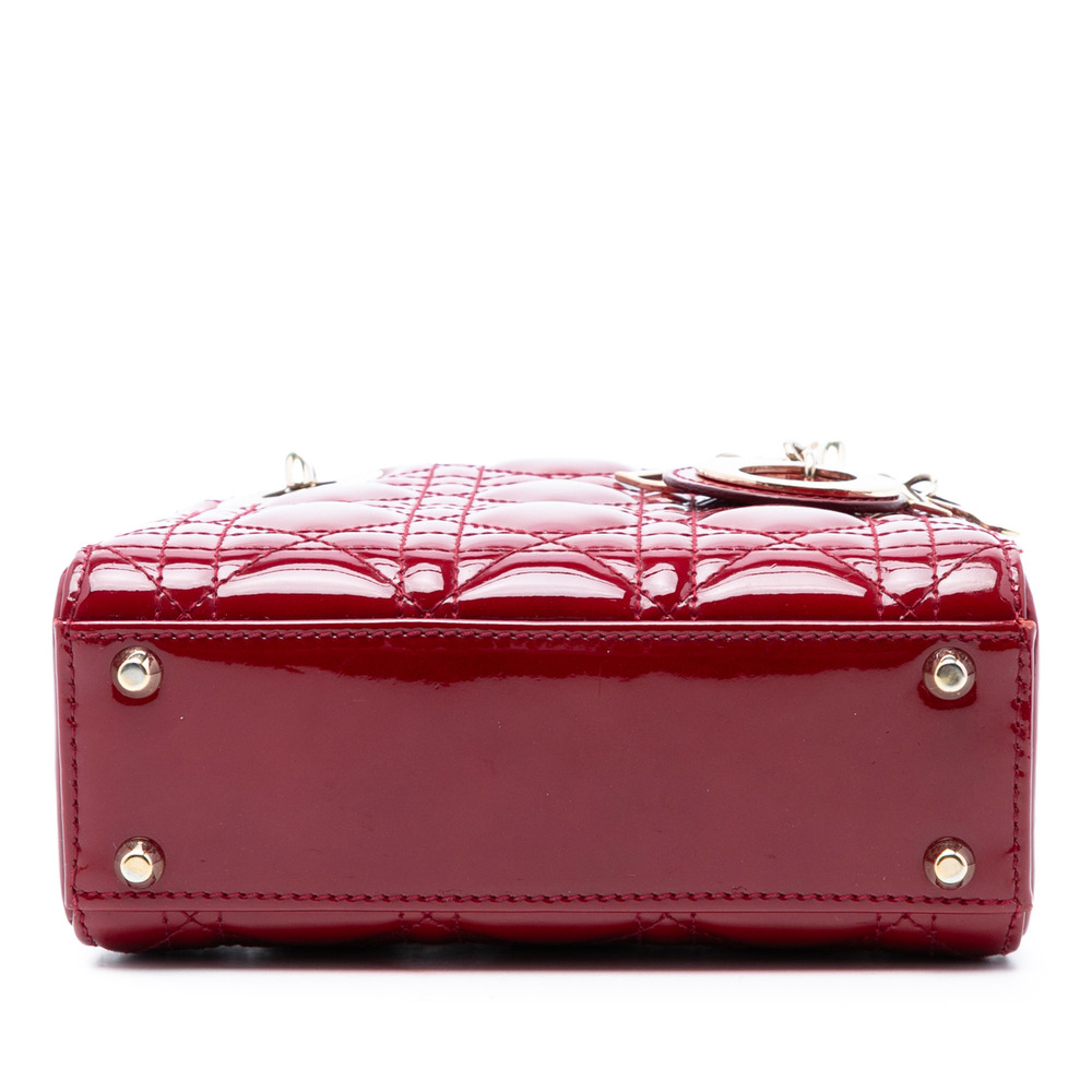 Pre-Loved Dior Mini Patent Cannage Lady Dior - Picture 3 of 8